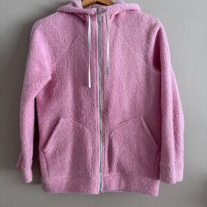 Lululemon So Sherpa Full Zip Hooded Jacket Sweatshirt Pink W4ATOS